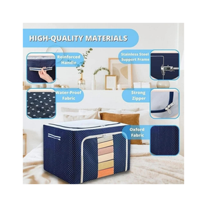 Multicolor Foldable Storage Box For Clothes 66L - Assorted Color