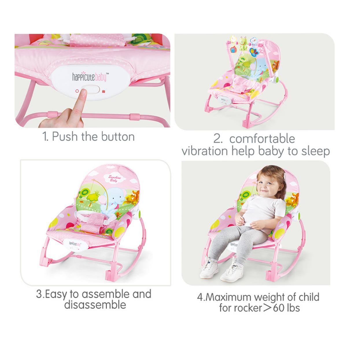 Vibrating Baby Rocker Chair With Music