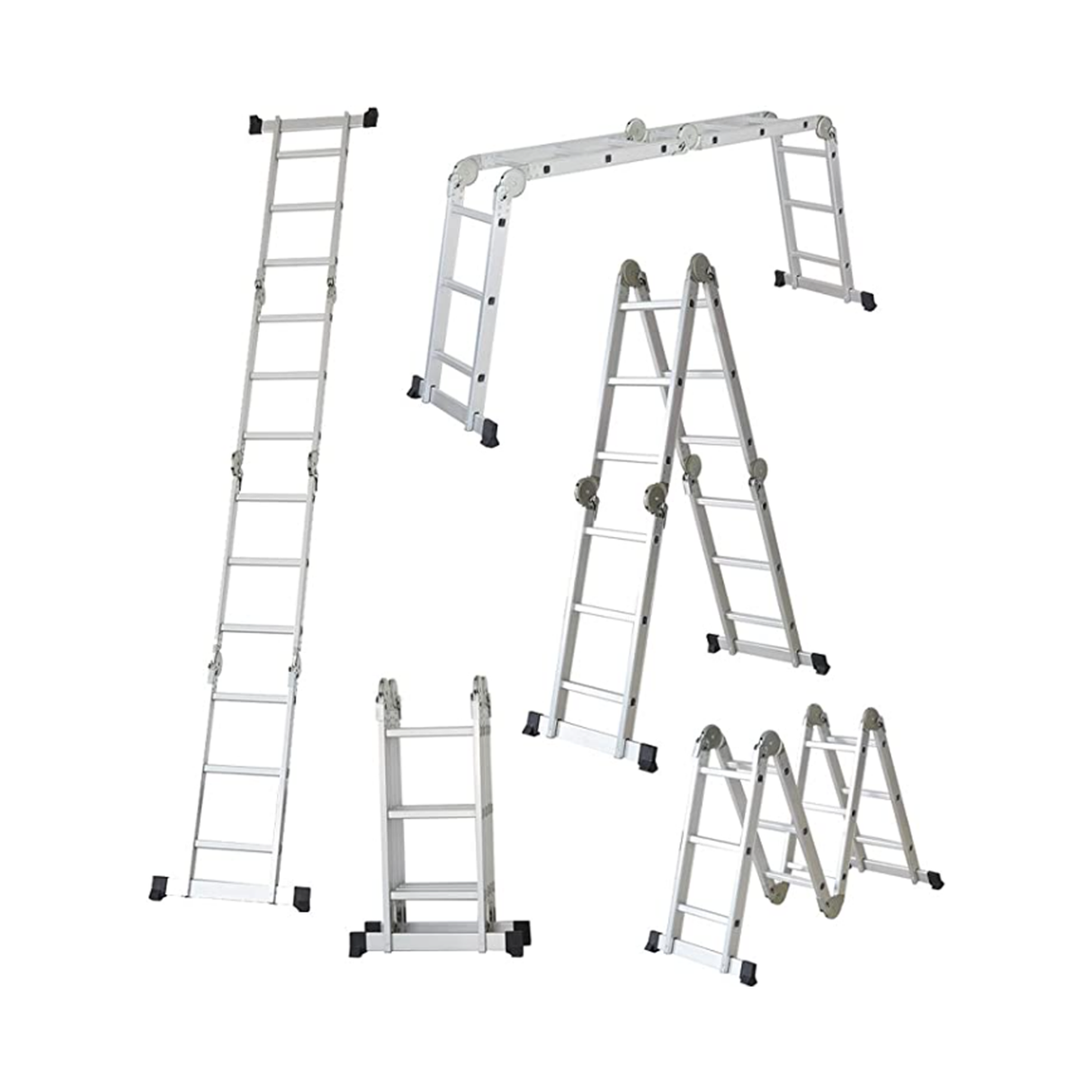 Multipurpose Foldable Aluminium Ladder for Home & Outdoor Use - 6m Height, 150 kg Capacity