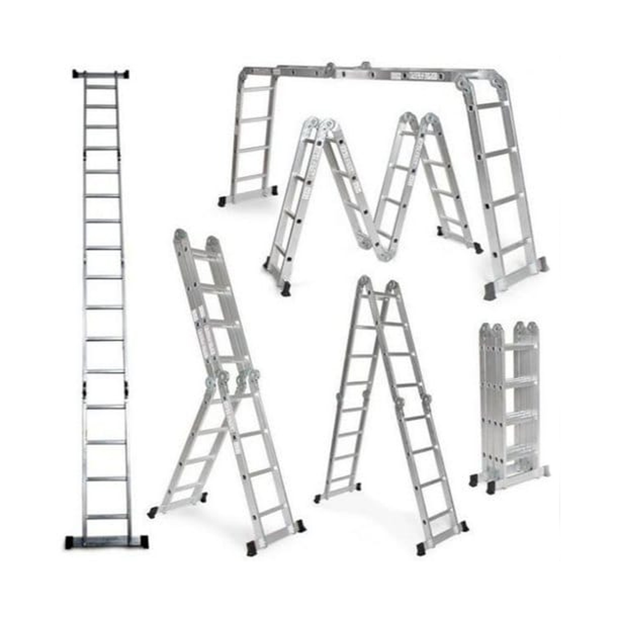 Multipurpose Foldable Aluminium Ladder for Home & Outdoor Use - 6m Height, 150 kg Capacity