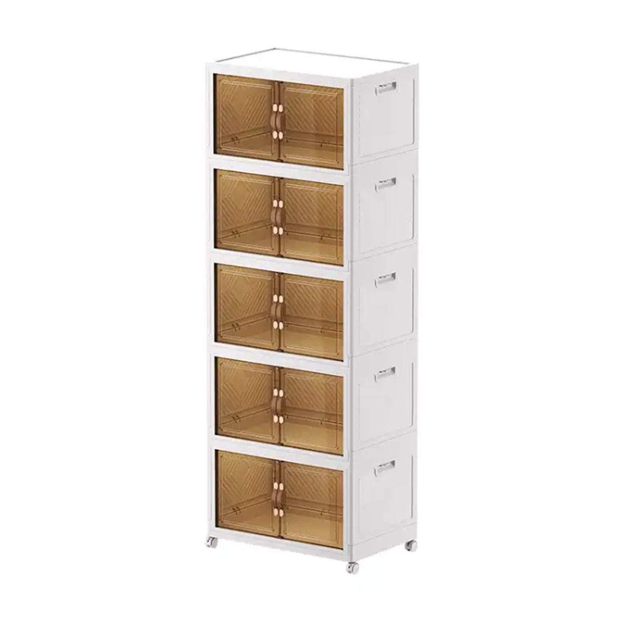 Multipurpose Multi Layer Foldable Stackable Storage Cabinet Box for Home, Bedroom, Kitchen, and Garage