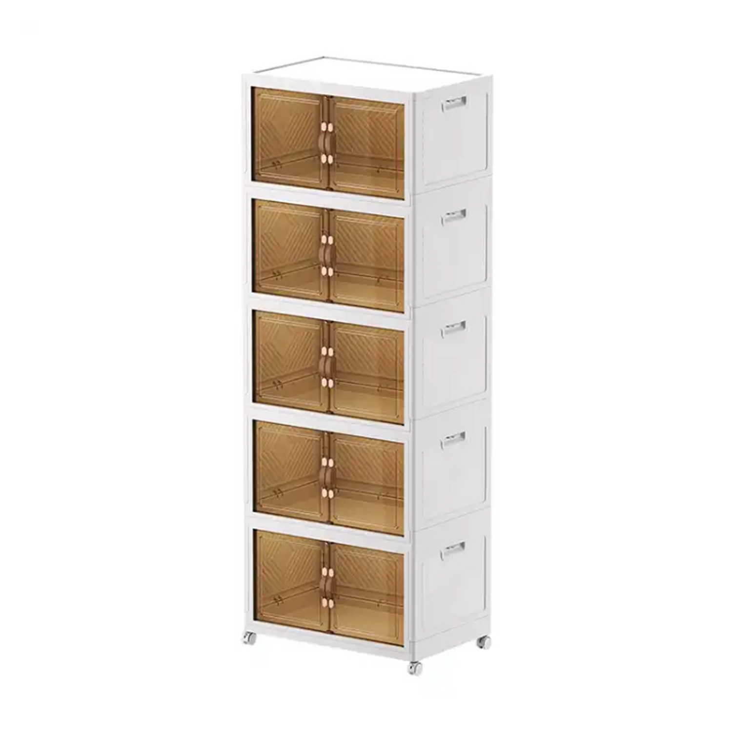 Multipurpose Multi Layer Foldable Stackable Storage Cabinet Box for Home, Bedroom, Kitchen, and Garage