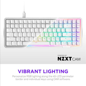 إن زد إكس تي لوحة مفاتيح فنكشن إيليت ميني TKL سلكية بمفاتيح مغناطيسية للألعاب - أبيض