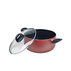 قدر/مقلاة للطهي بغطاء غير لاصق، بحجم 20 سم