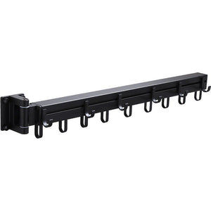 Wall-Mounted Metal Triple Foldable Clothes Drying Rack with Extension Rod, Push-Pull Design, 180° Rotation, and Punch-Free Installation