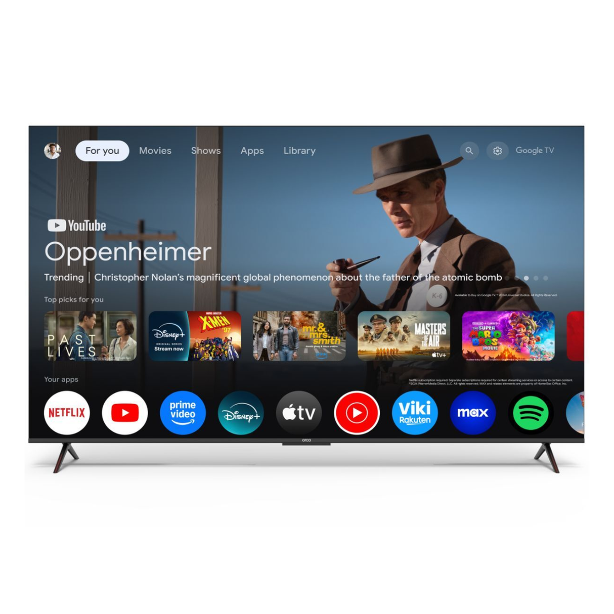 Orca 75 Inch UHD - 4K Google Smart TV