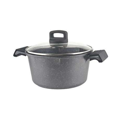 أو إس إف إي طقم أواني طهي جرانيت 11 قطعة – رمادي غامق