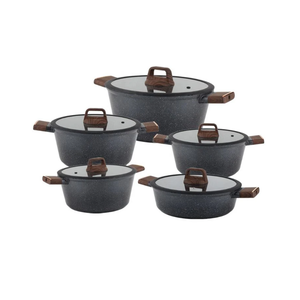 أو إس إف إي طقم أواني طهي رخامية 12 قطعة – أسود