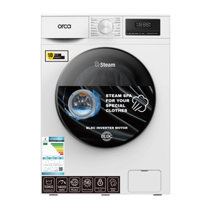 Orca Front Load Washing Machine 10KG 1400RPM BLDC - White