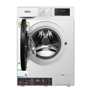 Orca Front Load Washing Machine 12KG 1400RPM BLDC - White