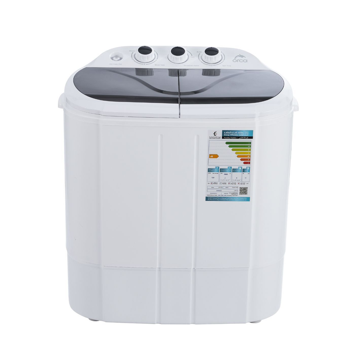 Orca Mini Twin Tub Washer 3Kg - White - ORWM3050