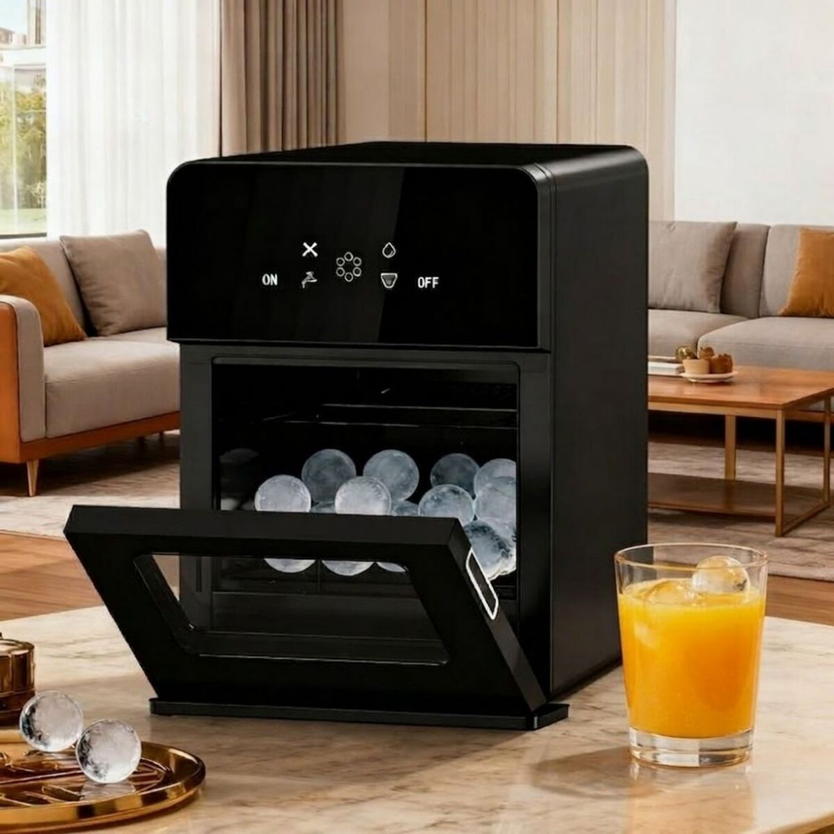 Orca Sphere Ice Maker 1.7L - Black - ORKIM001B