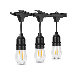 سلك إنارة خارجي لتعليق اللمبات يحتوي على 20 قاعدة لمبة - بطول 20 متر (المبات غير مشمولة)