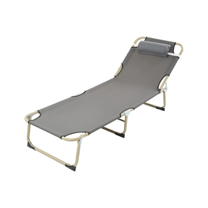 Outdoor recliner folding bed chair with pillow