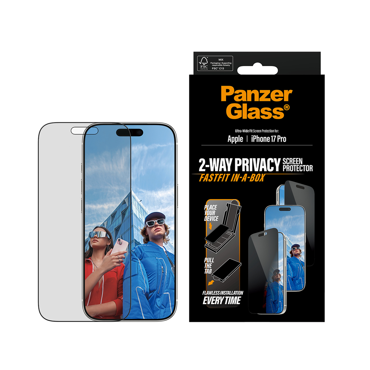 PanzerGlass Privacy Screen iPhone 17 Pro 6.3 Inch Ultra