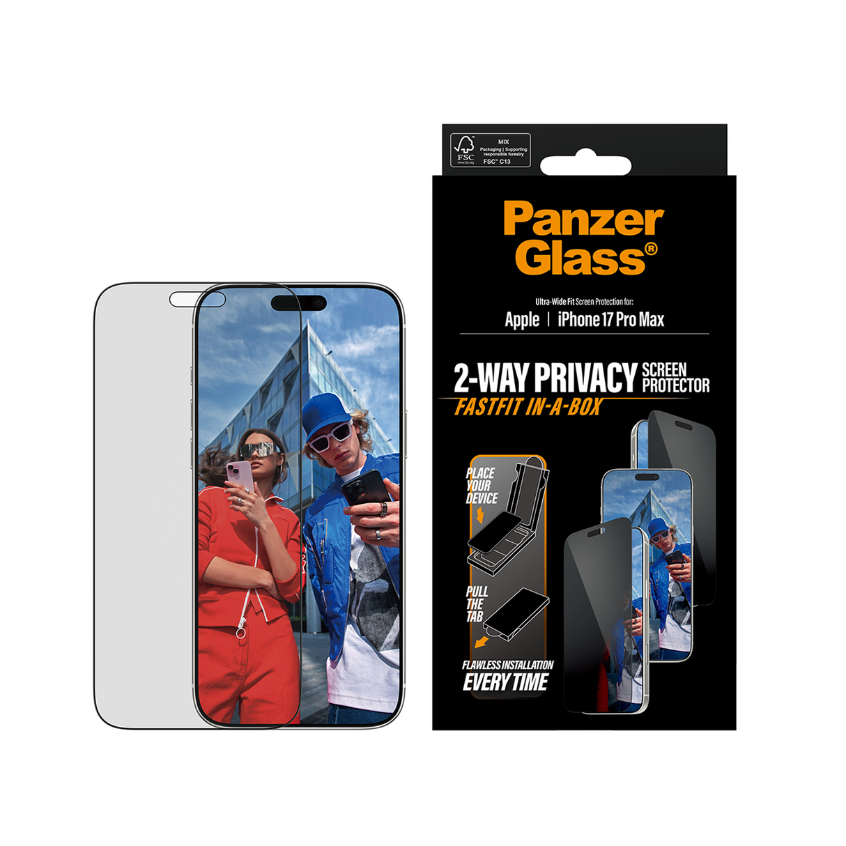 PanzerGlass Privacy Screen iPhone 17 Pro Max 6.9 Inch Ultra