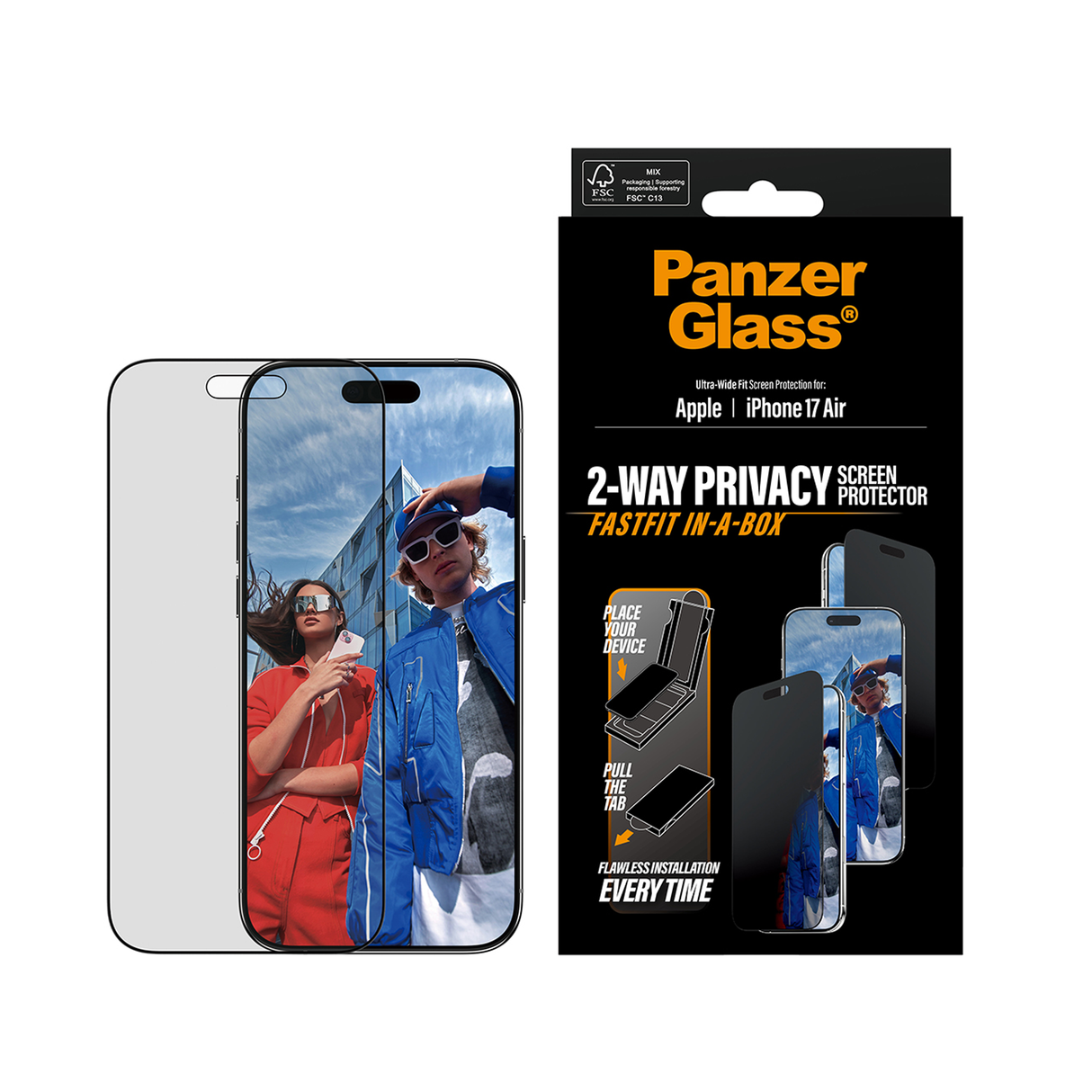 PanzerGlass Privacy Screen iPhone 17 Air 6.6 Inch Ultra