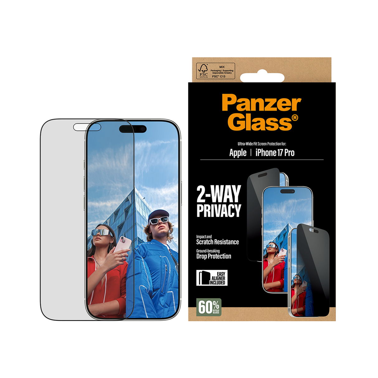 PanzerGlass Privacy Screen iPhone 17 Pro 6.3 Inch Ultra