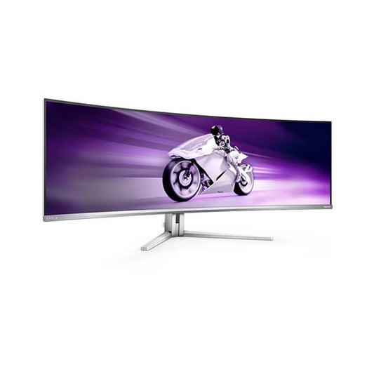 PHILIPS EVNIA 8000 - 49 Inch Dual QHD 240Hz HDMI 2.1 QD-OLED Curved Gaming Monitor - White