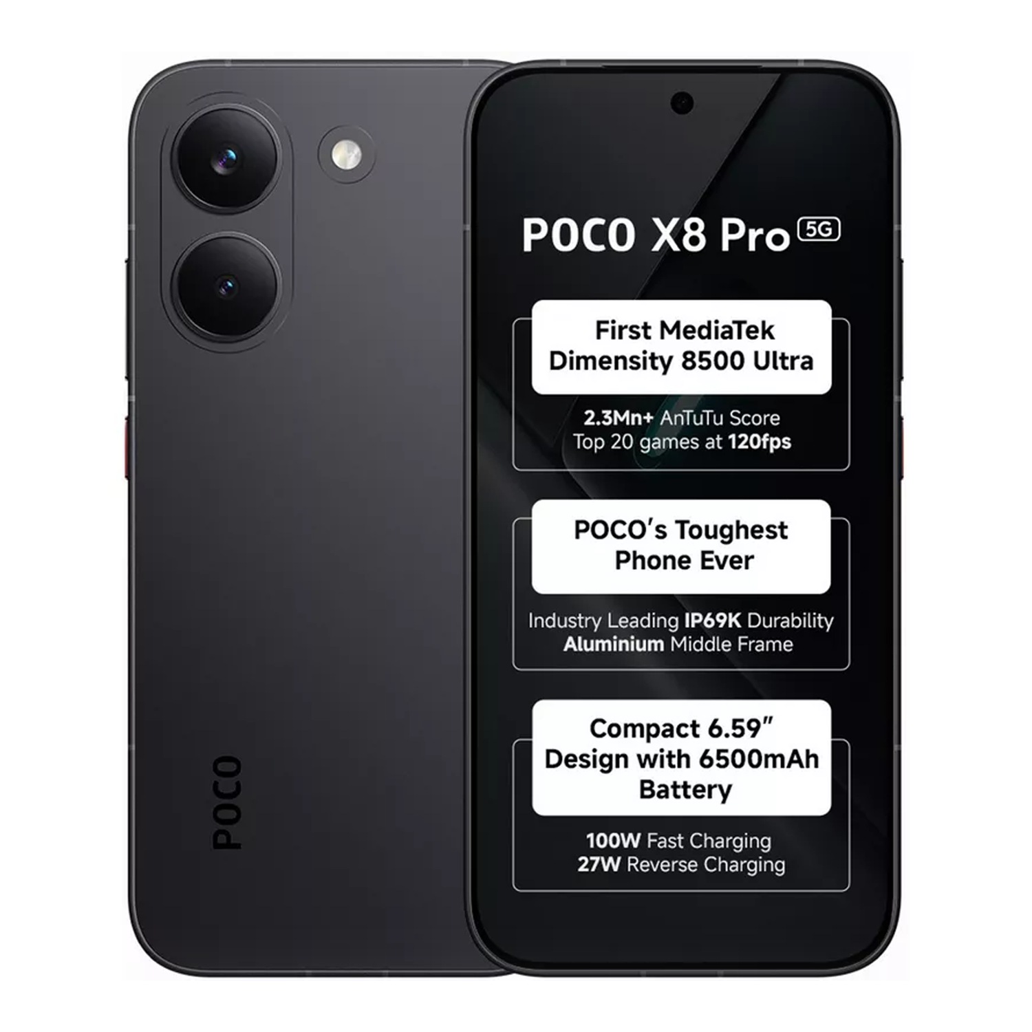 POCO X8 Pro 5G Dual SIM, 12GB + 512GB Mobile Phone (Global Version)