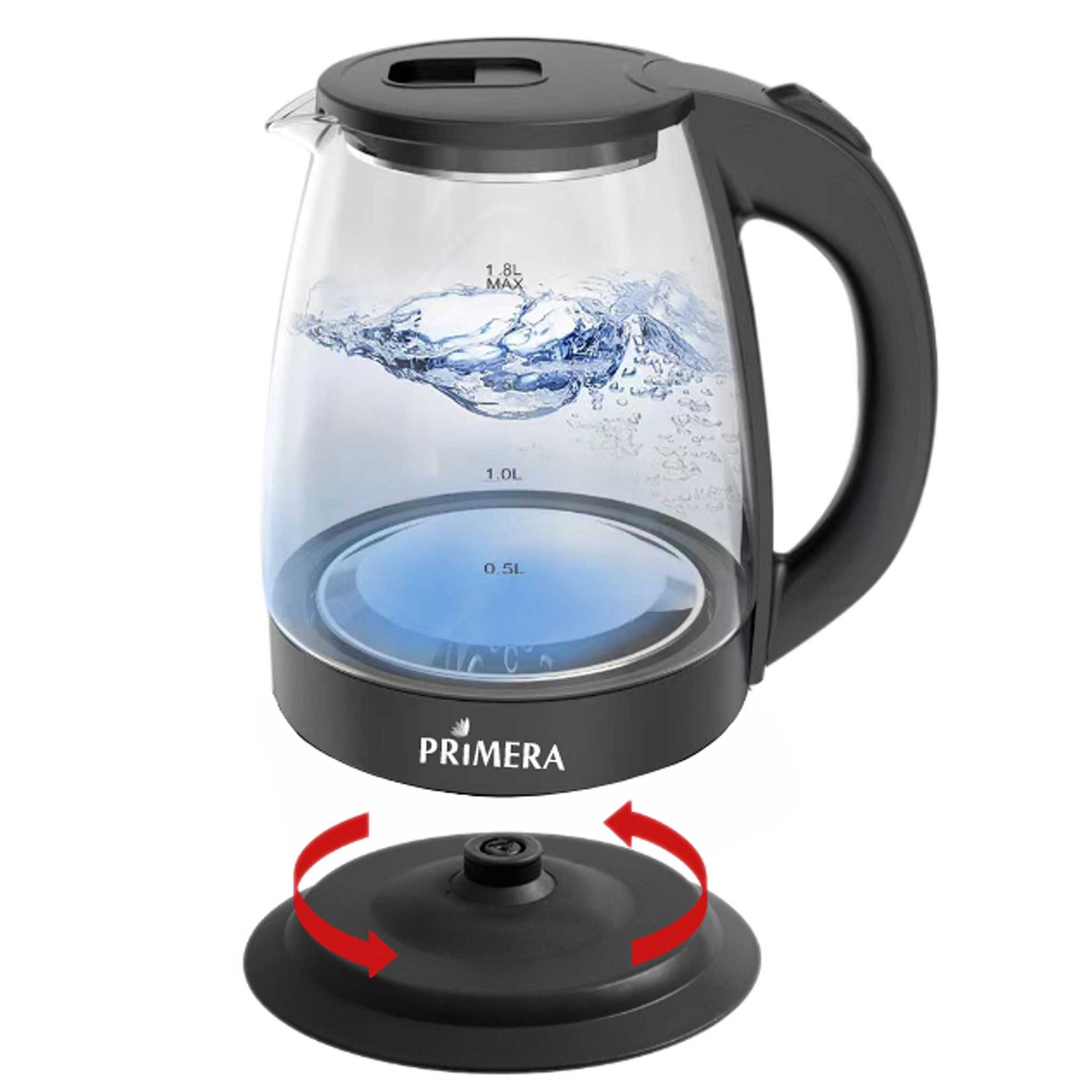 PRiMERA CROWN Glass Kettle - 1.8L - Zayoom