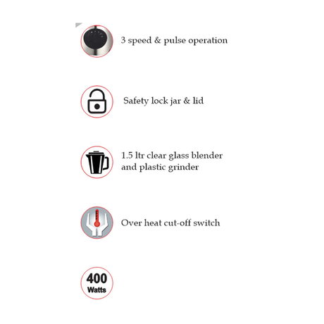 Primer Crystal 2 In 1 Blender - 400W - ASIS