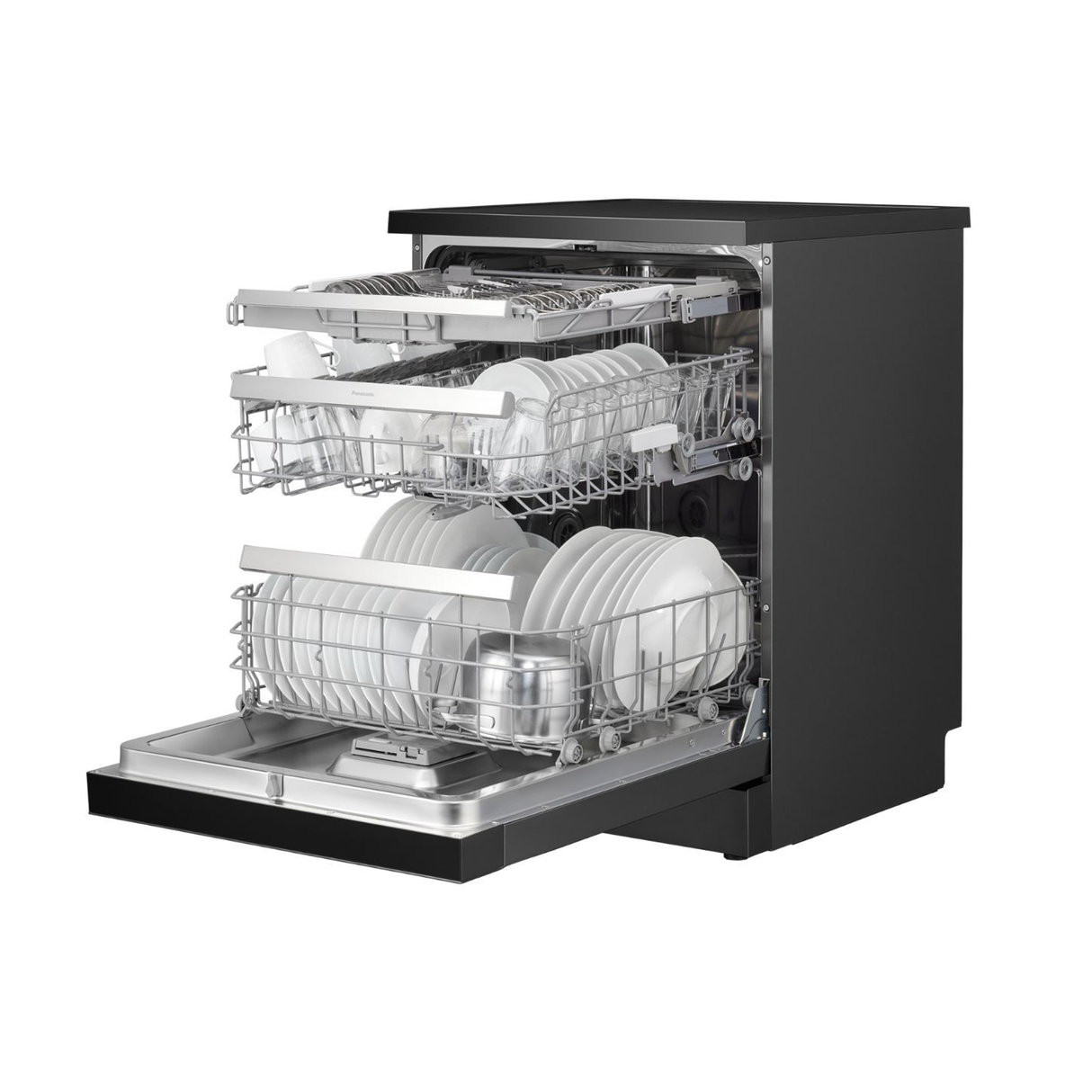 Panasonic 15 Place Dishwasher With 11 Programs And Self-Cleaning Function - Black