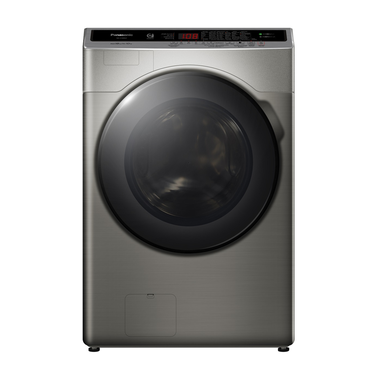 Panasonic Front Load Washer 18kg Dryer 10kg - Silver