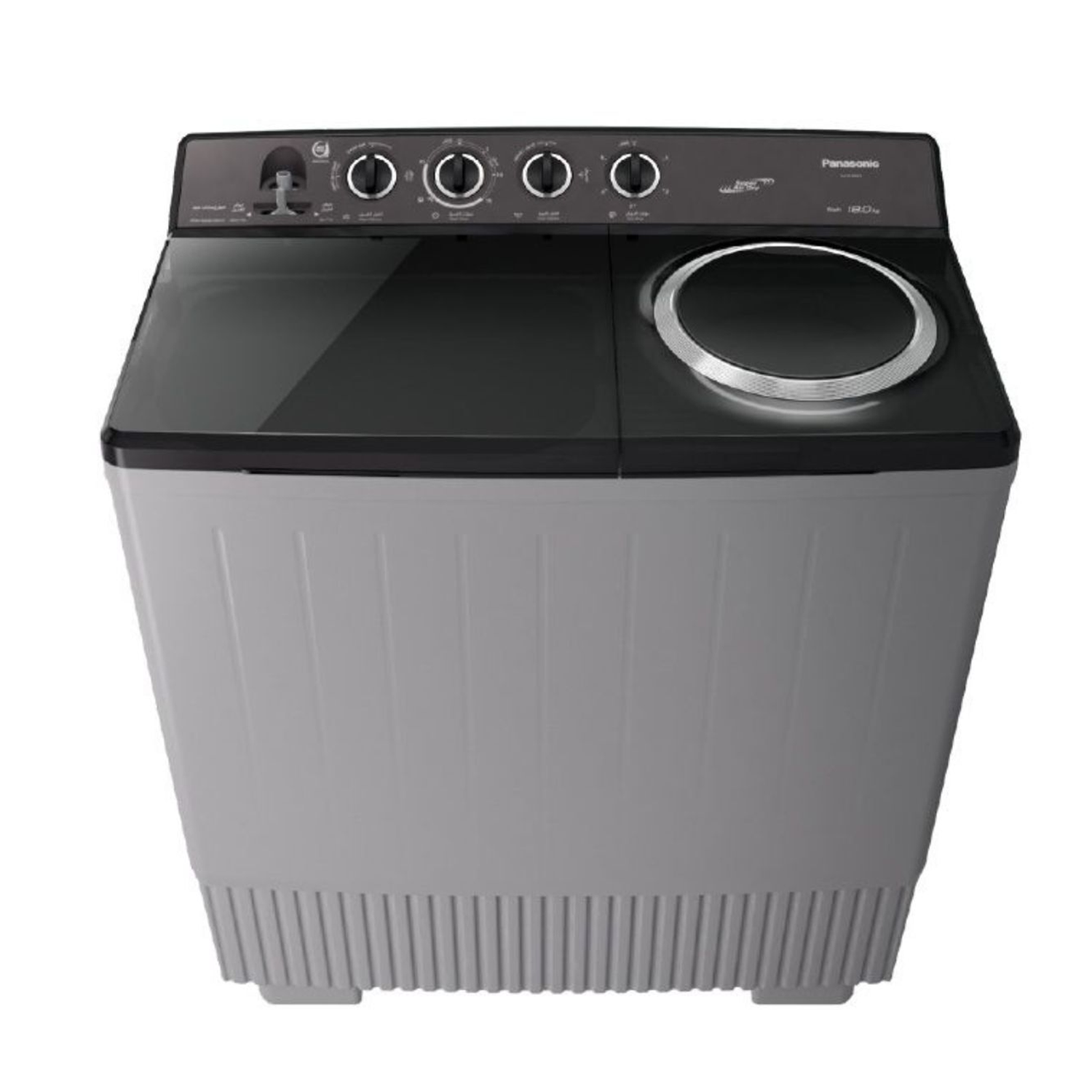 Panasonic Twin Tub Washing Machine 18KG - 13KG - Abaya Wash - Silver