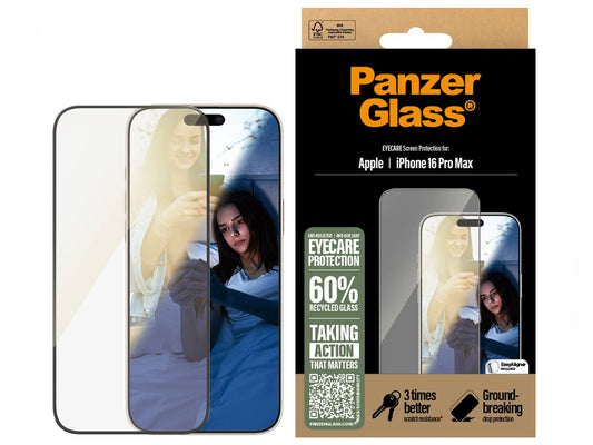 PanzerGlass® EyeCare Screen Protector iPhone 16 Pro Max 6.9 Pro Ultra - Wide Fit