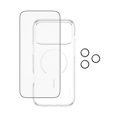 بانزر جلاس كير إكسبلورر بي جي مجموعة رئيسية 3 في 1 متوافقة مع آيفون 17 برو ماكس - ‎6.9 بوصة