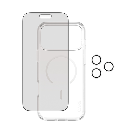 بانزر جلاس كير إكسبلورر بي جي مجموعة حماية الخصوصية 3 في 1 متوافقة مع آيفون 17 برو ماكس - ‎6.9 بوصة