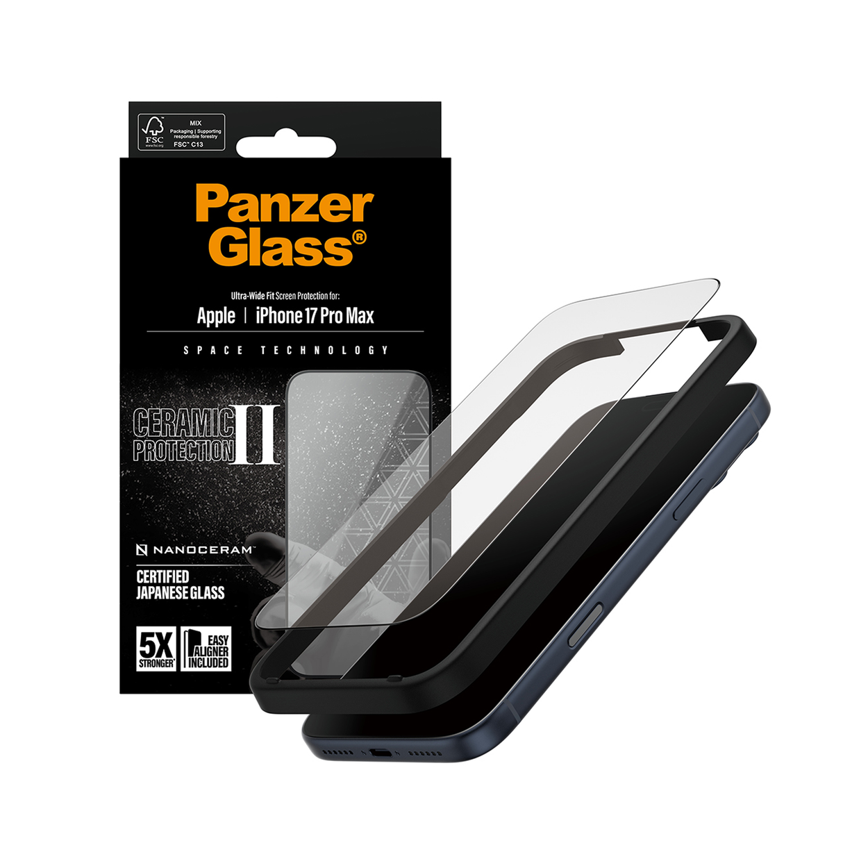 PanzerGlass Ceramic II Screen iPhone 17 Pro Max 6.9 Inch Ultra