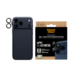 بانزر جلاس هووبز بلاك عدسة كاميرا متوافقة مع آيفون 17 برو/برو ماكس 6.3/6.9 بوصة