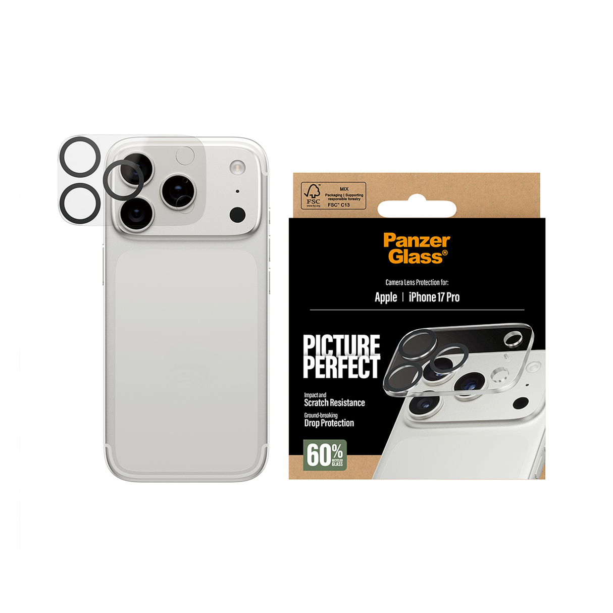 PanzerGlass Picper Camera Lens iPhone 17 Pro/Pro Max 6.3/6.9 Inch