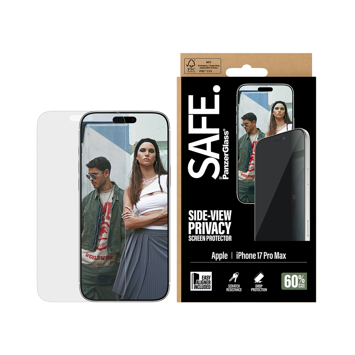 PanzerGlass SAFE Screen Privacy iPhone 17 Pro Max 6.9 Inch Ultra