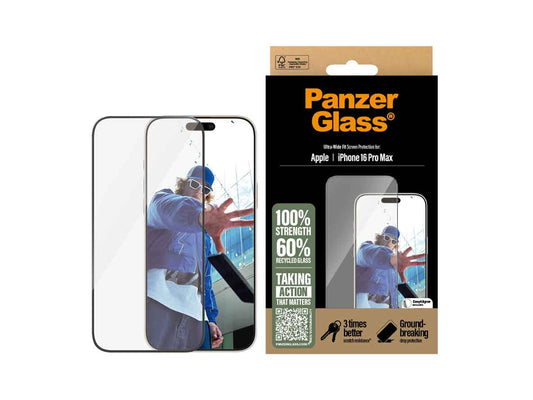 PanzerGlass® Screen Protector For iPhone 16 Pro Max - 6.9 Inch Ultra - Wide Fit