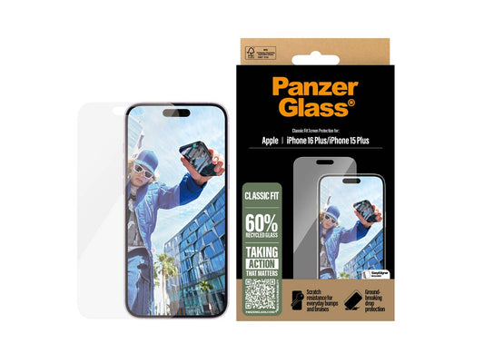 PanzerGlass® Screen Protector For iPhone 16 Plus - 6.7 Inch - Classic Fit