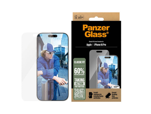 PanzerGlass® Screen Protector For iPhone 16 Pro - 6.3 Inch - Classic Fit