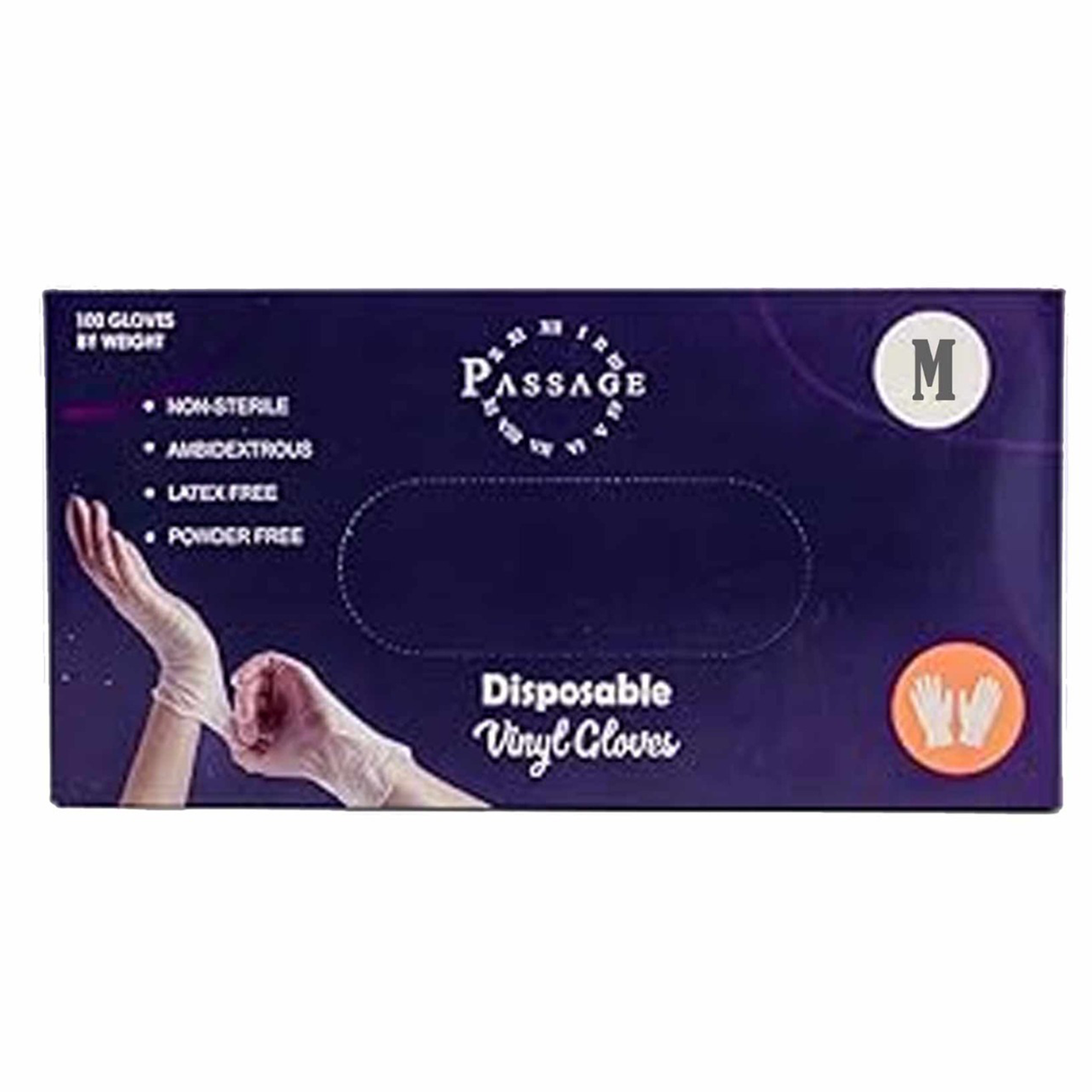 Passage Medium Vinyl Gloves (100 pcs) Powder Free