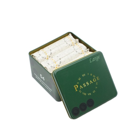 باسج فحم سريع الاشتعال علبة معدنية 54 حبة 40 مم