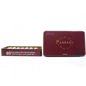 باسج فحم سريع الاشتعال مايكرو علبة معدنية 80 حبة 35 مم