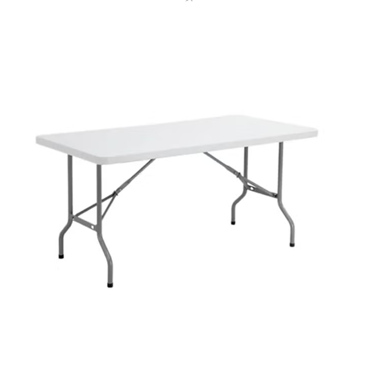 Plastic Rectangle Folding Table - White/Grey