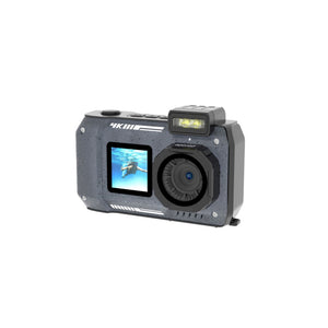 Porodo Waterproof Digital Camera Dual Screen & 18x Zoom - Black - Zayoom