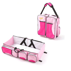 American Luggage 605 50, 61, 7 1cm Set Of 3 Luggage - Silver + Free Portable Baby Essentials Bag Pink