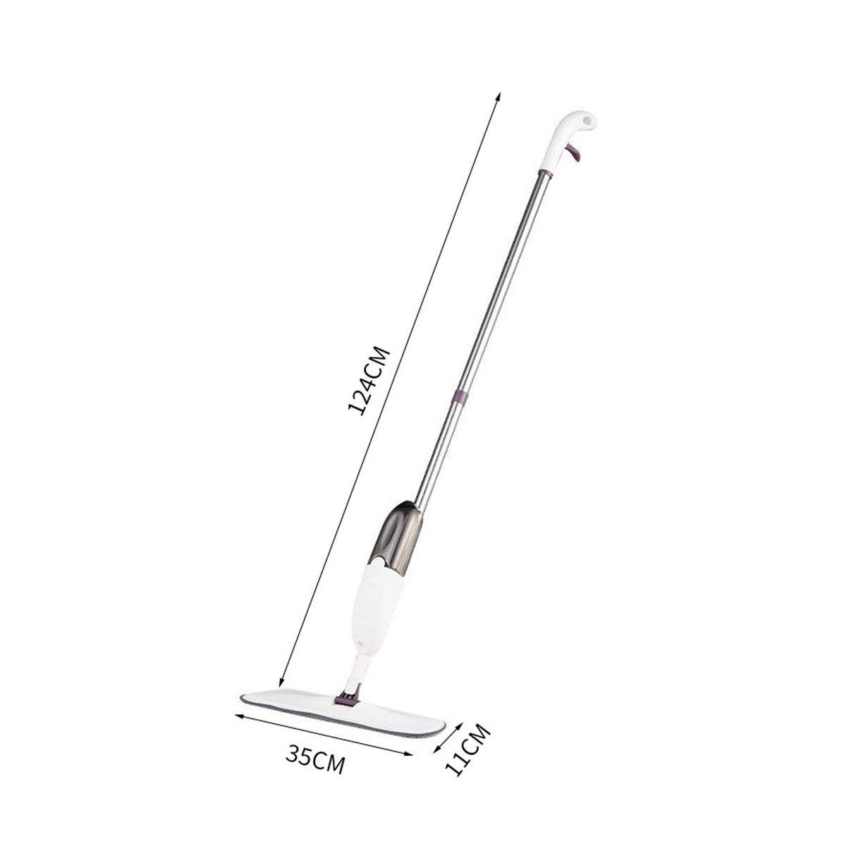 ممسحة أرضيات مسطحة برشاش ماء 360° من الألياف الدقيقة للتنظيف - ألوان متنوّعة