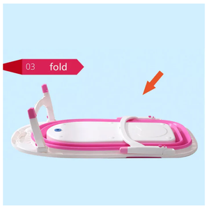 Portable Baby Bath Tub With Non-Slip Design and Extra Leg Space - Pink