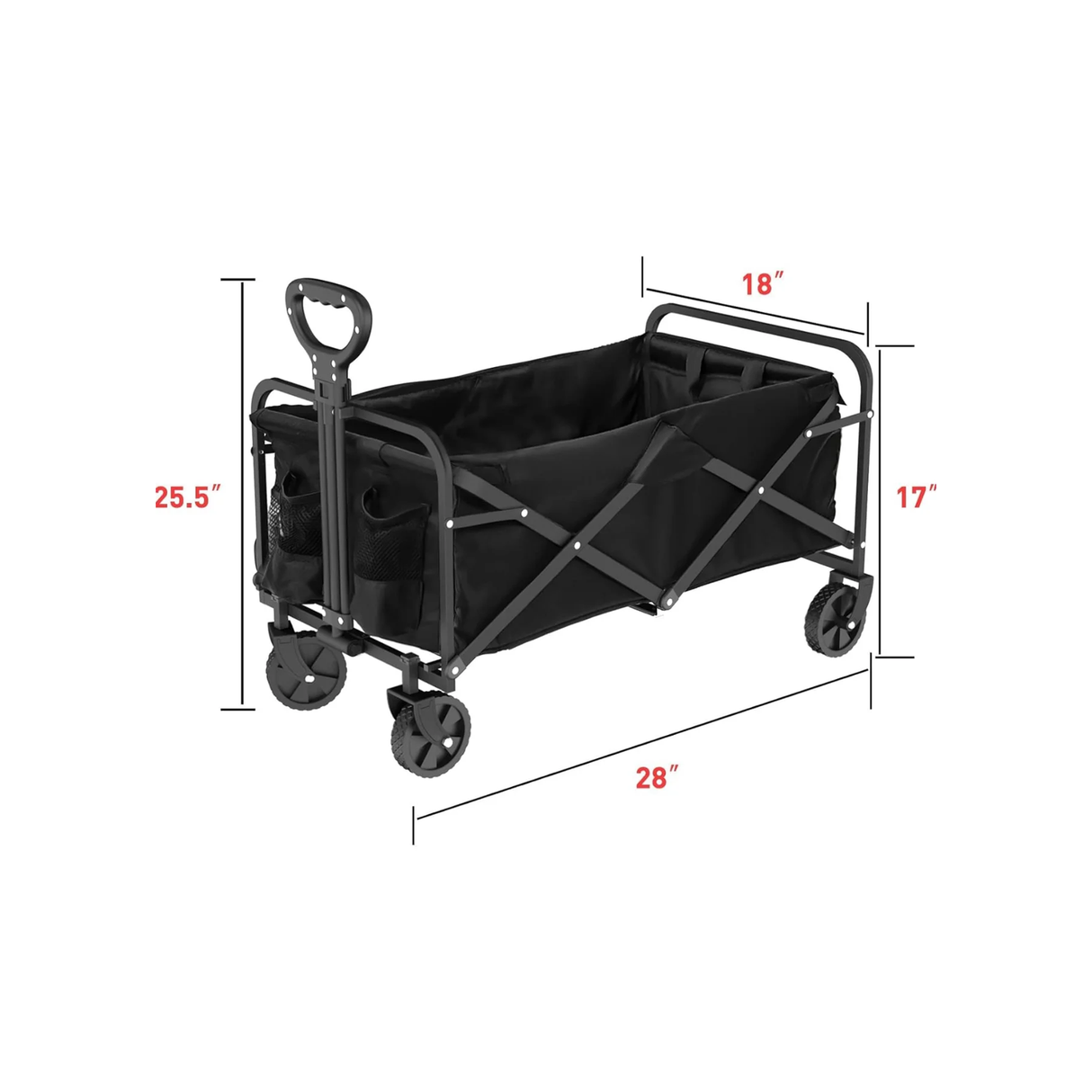 Portable Folding Wagon Cart for Sports, Shopping, Camping