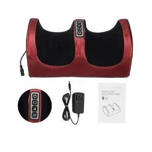 Portable Heated Foot Massager With Timer and for Relaxing Therapy for Blood Circulation- Red