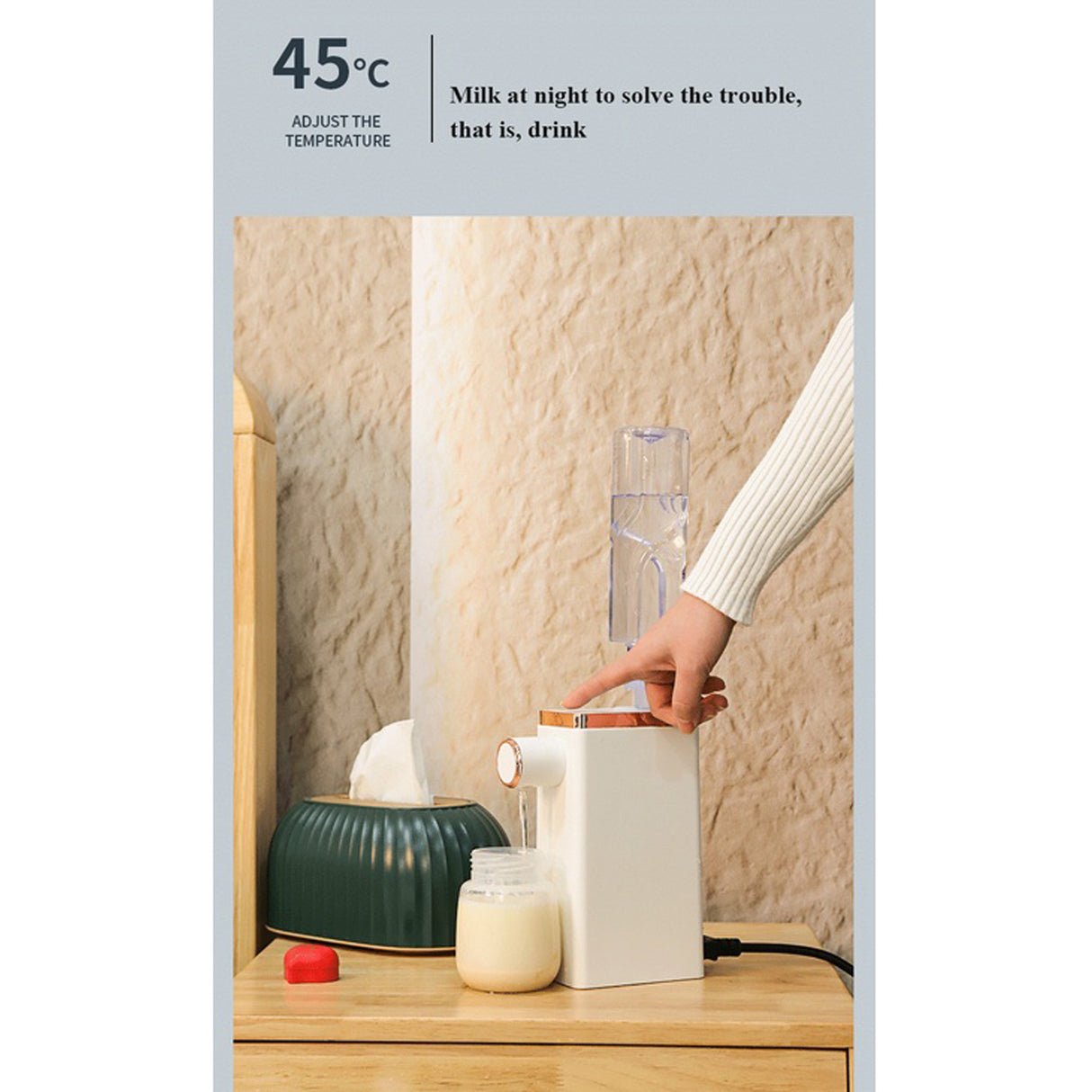 موزع ماء ساخن فوري محمول مع خاصية التحكم في درجة الحرارة